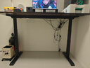 樂(lè )歌實(shí)木電動(dòng)升降桌電腦桌站立辦公學(xué)習桌橡膠木黑胡桃木色E5-N/1.8m 曬單實(shí)拍圖