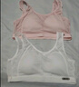 FitonTon2件少女內衣初高中學(xué)生純棉運動(dòng)防震背心女孩發(fā)育期文胸白+粉 曬單實(shí)拍圖