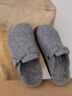 ZHR則則毛氈勃肯鞋女鞋柔軟舒適包頭半拖小眾不累腳平底通勤鞋休閑鞋外穿 淺灰色 37 曬單實(shí)拍圖