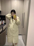 苒祺祺孕婦外套秋冬2025新款長(cháng)款孕晚期媽媽棉服寬松遮肚子棉襖冬季加厚 米白色 L 曬單實(shí)拍圖