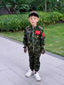 G.DUCKKIDS小黃鴨兒童迷彩服套裝男女童春秋兒童校服中小學(xué)生班服秋游軍訓服 軍綠色衣服帽子 120 cm 曬單實(shí)拍圖