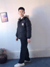 G.duck男童冬季羽絨棉服加厚2024新款冬裝中大童兒童男孩冬款棉衣外套潮 黑色 160 曬單實拍圖