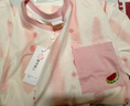 都市麗人睡裙女士睡衣女100%純棉夏季寬松印花口袋短袖圓領(lǐng)可外穿粉色XL 曬單實(shí)拍圖