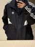 adidas經(jīng)典寬松運動夾克外套男女秋季阿迪達斯官方三葉草 炭黑/黑色/白色   M 曬單實拍圖