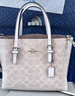 蔻馳（COACH）【品牌直供】女士MOLLIE25中號手提單肩托特包米色 C4250 曬單實(shí)拍圖