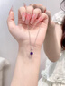胖東來(lái)品質(zhì)天然紫水晶項(xiàng)鏈女款2025新款999純銀吊墜鎖骨生日七夕 紫水晶星芒雪花項(xiàng)鏈+甜蜜示愛(ài)禮盒 曬單實(shí)拍圖