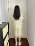 棉綢睡裙女夏薄款2025新款睡衣韓版甜美少女網(wǎng)紅家居外穿裙子QM 白底彩花2301 均碼 (90-140斤內穿) 曬單實(shí)拍圖