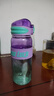 GULOO吸管水杯夏季學(xué)生大容量便攜喝水杯子耐高溫兒童戶(hù)外運動(dòng)刻度水壺 紫色 800ml 曬單實(shí)拍圖