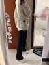 魯雅爾卡通日系印花連帽衛(wèi)衣女早秋季美式重磅長(zhǎng)袖上衣小個(gè)子寬松外套潮 白灰色 L 曬單實(shí)拍圖