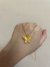 周大福 金絲羽蝶大版黃金吊墜女(工費520)約4.2g EOF1370 曬單實(shí)拍圖