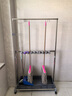 巧晨移動(dòng)拖把架落地不銹鋼放掃把墩布掛架清潔工具收納整理置物架商用 5掛6鉤無(wú)盆無(wú)輪 曬單實(shí)拍圖