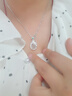 老鳳祥星露銀項鏈女士玉髓吊墜輕奢高級飾品情人節媽媽生日禮物女友老婆 曬單實(shí)拍圖