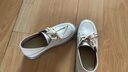狄德拉真皮內增高小白鞋女百搭休閑運動(dòng)鞋牛筋軟底兩穿一腳蹬護士樂(lè )福鞋 米白色 增高5.5厘米 系帶款 36 (230mm) 標準碼 曬單實(shí)拍圖