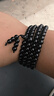 雅薇妮天然黑曜石手鏈108顆多層圈佛珠手串男女款 黑曜石108顆多層【6mm】 曬單實(shí)拍圖