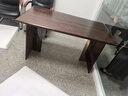 惠尋實(shí)木大長(cháng)書(shū)桌客廳亞克力大板桌餐桌一體家用多人閱讀學(xué)習桌工作臺 黑胡桃色#大板桌 140cm*80cm*75cm 曬單實(shí)拍圖