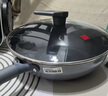 三禾微納無涂層不粘炒鍋可立蓋炒菜鍋無油煙含鈦鍋具30cm黛藍青配鋼鏟 曬單實拍圖