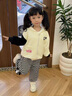 木木屋品牌童裝兒童套裝女寶寶衣服春秋2025新款女童衛(wèi)衣開衫小女孩褲子 米白色 90 適合80-90年齡1-2歲左右 曬單實拍圖