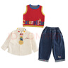 G.duck小黃鴨兒童套裝男女童衣服春秋季新款嬰幼兒毛衣秋裝男寶寶休閑褲 紅色三件套 尺碼5~6歲【110-120cm】cm 120 曬單實(shí)拍圖
