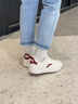 安踏（ANTA）板鞋女低幫輕便透氣小白鞋夏秋季厚底鞋子女休閑潮流運動百搭板鞋 絳紅色【基礎板鞋】 38 曬單實拍圖