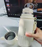 聚莜家簡(jiǎn)約316保溫杯女生2025新款高顏值便攜帶蓋水杯女士吸管雙飲杯子 米白色-470ml【帶杯蓋+隨機3D貼】 曬單實(shí)拍圖