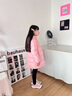 雪中飛兒童羽絨服2025新款女童簡約面包羽絨服男童時尚加厚保暖羽絨外套 淡粉色 130 曬單實(shí)拍圖