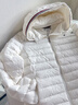 TOMMY HILFIGER25秋冬新款女休閑通勤輕暖90絨鑲邊連帽排骨絎縫羽絨服外套 【鑲邊可拆卸帽】白色YBH S （推薦：100-115斤） 曬單實(shí)拍圖