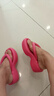果洛菲厚底人字拖女款夏季增高海邊外穿拖鞋沙灘涼拖百搭涼鞋 玫紅35-36 曬單實(shí)拍圖
