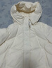 紅袖溫暖立領(lǐng)羽絨服冬季2024新款女裝啞光插肩雙拉鏈連帽寬松長(cháng)款外套 米白004 L 曬單實(shí)拍圖