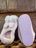 京悠雨棉拖鞋女士秋冬新款毛毛拖鞋情侶居家室內保暖加厚底防滑男款毛絨 包跟玫紅色 35-36 【適合36/37 碼腳穿】 曬單實(shí)拍圖
