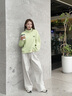都市麗人Polo領(lǐng)衛衣女春秋季2025新款大碼女裝秋裝半拉鏈短款上衣休閑外套 曬單實(shí)拍圖