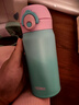 膳魔師（THERMOS）吸管保溫杯350ml男女士?jī)和?16L保冷水杯子含包袋TEMI-350S PG 曬單實(shí)拍圖