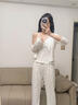 眺德高印花吊帶三件套睡衣女夏秋新款可外穿睡衣帶胸墊甜美家居服套裝 碎花三件套 M （建議80-100斤） 曬單實(shí)拍圖