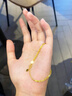 中國黃金（CHINA GOLD）黃金手鏈女士足金水波紋鏈純金首飾七夕情人節(jié)生日禮物送女友老婆 水波紋黃金手鏈 約2.5g 曬單實拍圖