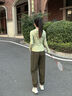 徽格兒（phigeer）連帽羽毛球服運動(dòng)套裝女秋季長(cháng)袖跑步籃球服戶(hù)外裝備登山服速干衣 豆蔻綠兩件套（軍綠色褲） M 曬單實(shí)拍圖