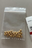 行金銀中黃金吊墜 足金999蹦迪珠DIY項(xiàng)鏈吊墜 菱形珠編繩掛墜送禮生日禮物 蹦迪珠吊墜（多顆）克重多退少補(bǔ) 約0.9克 曬單實(shí)拍圖