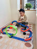 赟婭兒童玩具冒險闖關(guān)汽車(chē)賽車(chē)電動(dòng)軌道玩具DIY3-6歲益智男孩生日禮物 夜光軌道車(chē)（帶旋轉爬梯+USB充電器＋精品禮盒）53PCS 曬單實(shí)拍圖