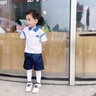 mlgt kids童裝男童套裝2025夏季新款時(shí)尚兒童衣服Polo領(lǐng)小男孩兩件套 白色 110 cm 曬單實(shí)拍圖