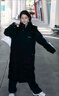 俞兆林冬天棉衣女中長款面包服羽絨棉服2025冬季新款外套長款加厚棉襖女 黑色 M 105-130斤 曬單實拍圖