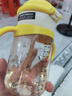 NEVS寶寶吸管杯嬰兒學飲杯6個月以上兒童ppsu水杯帶手柄350ml-蒙格黃 曬單實拍圖