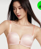 維多利亞的秘密（Victoria's Secret）夢(mèng)幻系列 夢(mèng)幻柔光超柔軟寬肩帶聚攏珍珠杯無(wú)痕文胸女士?jì)纫孪?曬單實(shí)拍圖