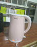 美的（Midea）電熱水壺家用電水壺燒水壺 雙層防燙 0涂層食品級304不銹鋼 1500W快速沸騰 1.7L大容量 HJ1705 曬單實(shí)拍圖