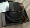 蔻馳（COACH）【品牌直供】男士C紋板扣寬版牛皮革腰帶38MM黑色配棕色CQ009 曬單實(shí)拍圖