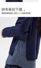 佐丹奴miu系衛衣女秋冬新款純棉拼接條紋寬松圓領(lǐng)上衣女13325767 13鋼藍 M 曬單實(shí)拍圖