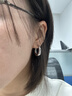 Arsis自由搭配潺流耳圈耳釘女原創(chuàng)設(shè)計耳環(huán)送女友禮物  銀色大號 曬單實拍圖