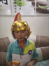 云薔鎧甲服裝 古代士兵服裝成人將軍盔甲舞臺演出服兒童戲曲花木蘭 金色頭盔 140cm 曬單實(shí)拍圖
