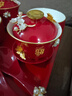 LZJV喜結連理敬茶杯婚慶用品陪嫁對杯diy手作裝飾陶瓷蓋碗結婚改口杯 鵲笑鳩舞【敬茶杯一對】 曬單實(shí)拍圖