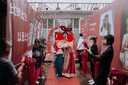 PJJUU訂婚鞋 絕美秀禾婚鞋紅色高跟鞋女中式結(jié)婚鞋子新娘鞋不累腳 鎏金紅絲絨（6.5厘米） 38 標(biāo)碼 曬單實(shí)拍圖