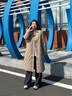 波司登25年秋女長(zhǎng)款90鵝絨極簡(jiǎn)小香風(fēng)菱形格羽絨服外套B250134188 曬單實(shí)拍圖