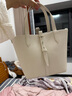 CHARLES&KEITH25秋新品簡約通勤手提水桶包菜籃子包七夕禮物CK2-10151518 Cream奶白色 S 曬單實拍圖