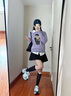 Teenie Weenie小熊女裝毛針織衫2025秋新款時(shí)髦大熊款圓領(lǐng)套頭毛衣 紫色 M 曬單實(shí)拍圖
